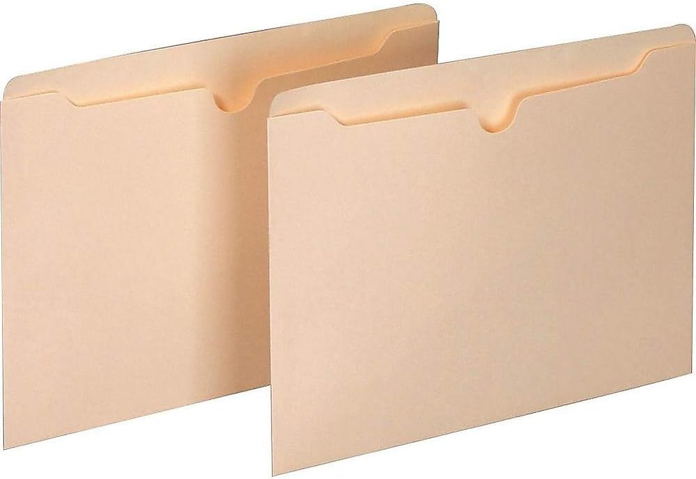 Staples Jacket File Folders, Letter Size, Manila, Durable Construction for Home, Office & Classroom Filing – 100/Pack