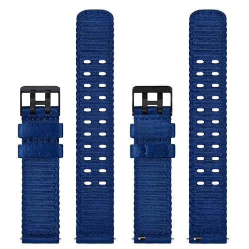 Image of WOCCI Double Holes Nylon Watch Bands, Silky Nylon Straps, Quick Release, Compatible Watch Lug Width 18mm 20mm 22mm