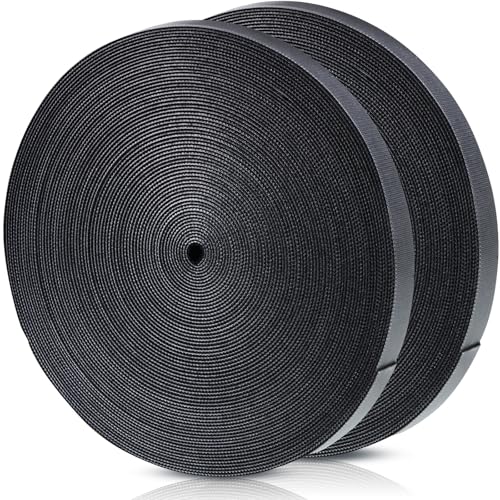 Image of WILLBOND 3 /4 Inch X 90 ft 2 Rolls of Heavy Duty Industrial Hook and Loop Strap Roll, Reusable Nylon Cable Management Strap for Server Rack, Workshop, HVAC Wiring, Cable Organizer Wrap