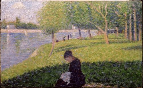 Tableau Seurat La Couturière pour habiller un grand mur vide