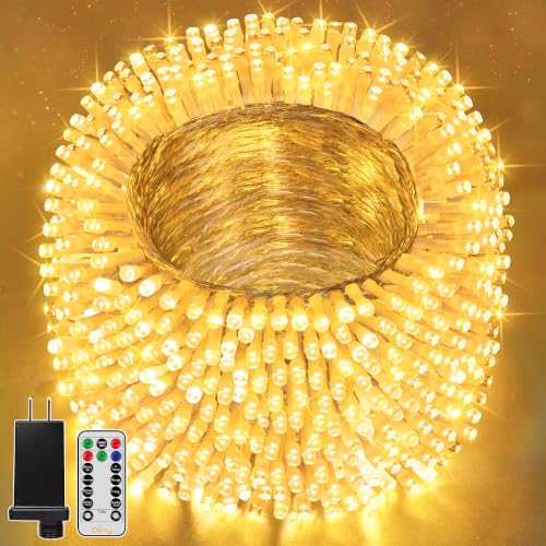 Ollny Christmas Lights Outdoor Waterproof, 1000LED 328FT Super Long String Lights with Remote...