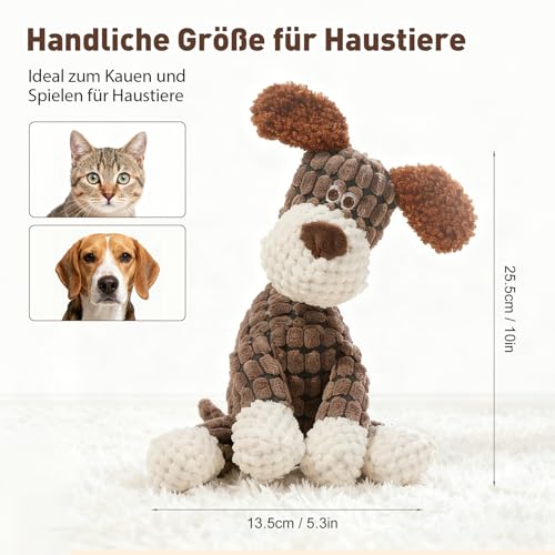 Kidmis Spielzeug Hund, 2025 New Hundespielzeug Unzerstörbar, Quietschendes Hundespielzeug, Weiches Welpenspielzeug für kleine, mittelgroße und große (Giraffe)