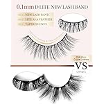 Onlyall Natural Lashes Wispy Lashes Natural Look False Eyelashes Natural Flared Eyelashes False Eye Lashes Soft Fluffy Lashes 7 Pairs D-K06, Black - Image 4
