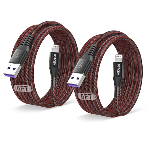 Image of 2Pack for iPhone Charger Cable 6FT,Long Lightning for Apple Charging Cord 6ft for iPhone 14 /13 /12 /11 Pro /X /Xs Max /XR /8 Plus /7 /6 /5 /SE,for IPad USB Charge Wire 6 Foot