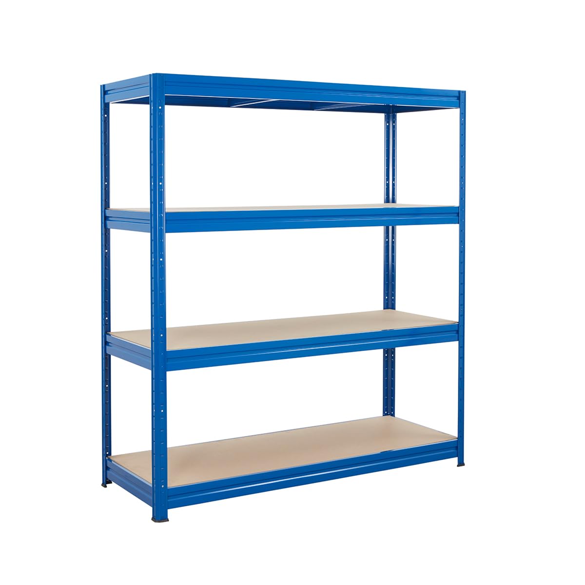 BiGDUGHeavy Duty Garage Shelving Unit - 600kg per shelf (2400kg per bay) - 177x120x45 cm - 4 Tier Storage Shelves - Blue - Shed Shelving