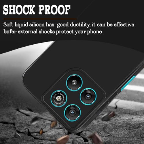 Image of Back Cover for Motorola Moto G67 Power 5G / G57 Power 5G | Full Camera Protection | Premium Liquid Silicon Case | Flexible Bumper Case for Motorola Moto G67 Power 5G / G57 Power 5G (Black)