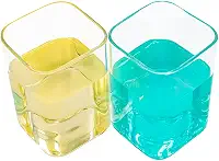 Copo de vidro quadrado, copo de chá de suco quadrado transparente criativo copo de leite 300cc