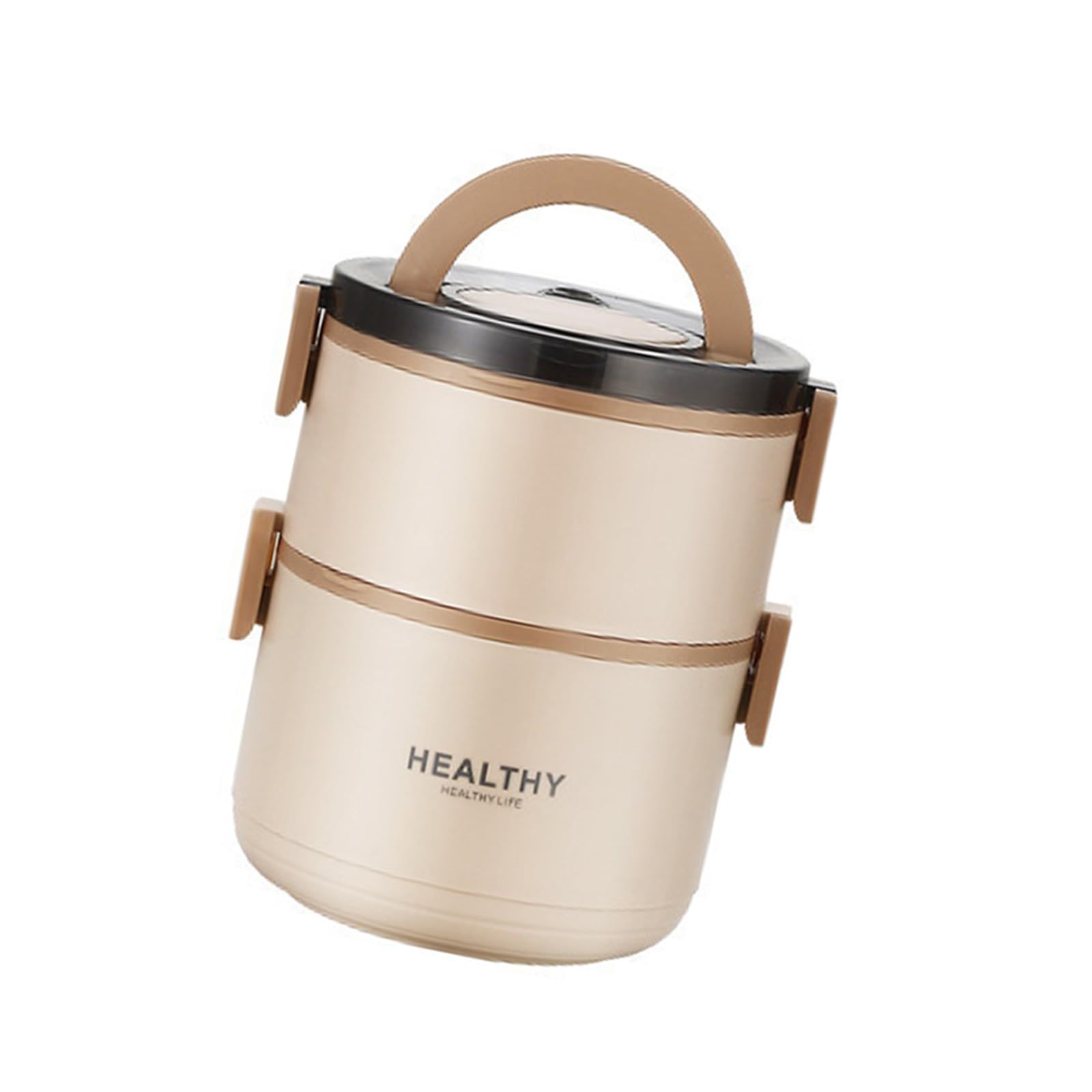 Xinsheinelry Efficient Nonrust Steel Meal Carriers Multipurpose Thermal Food Container with Foldable Utensils Food Container Insulated Lunch Box with Concealed Handle