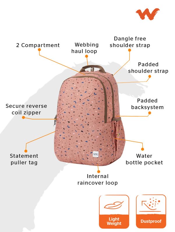 Image of Wiki Stylish Unisex Backpack 1 Durable & Lightweight backpack for Men & Women | Backpack for Office, Gym, Travel (29.5 Litre, Brown)