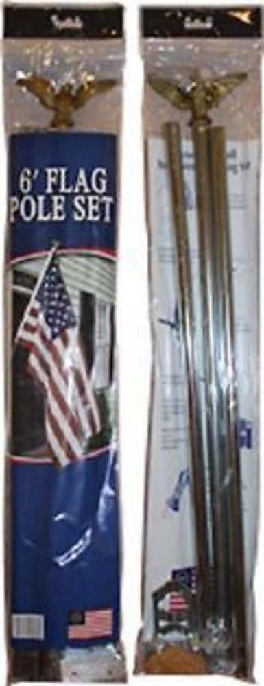 Kit Asta Bandiera Residenziale Trade Winds 6ft Con Staffa - Acciaio Zincato