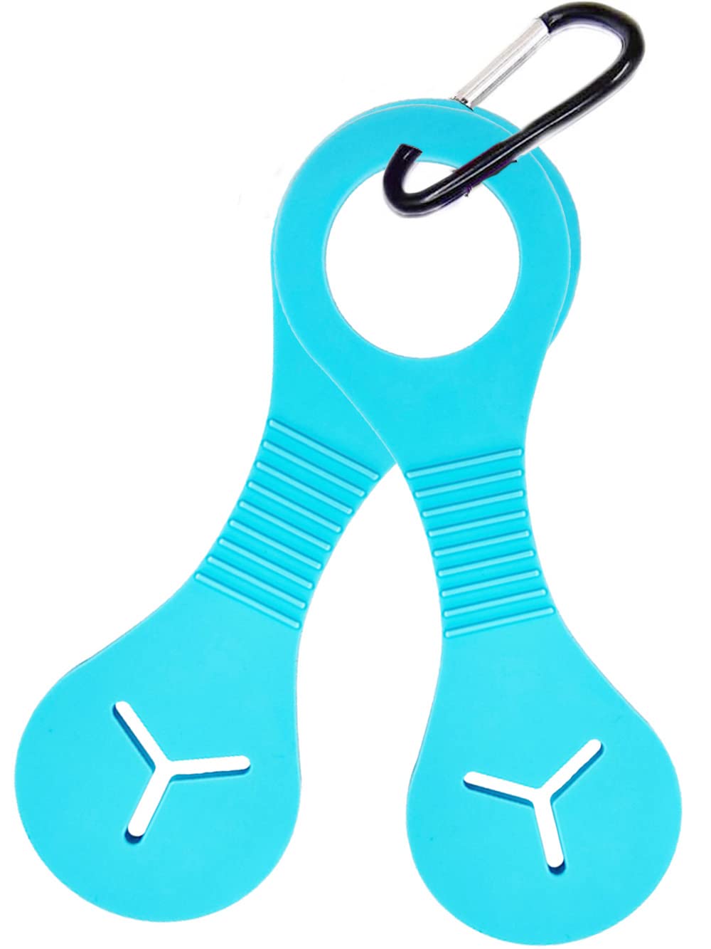 Ertzinla Dog Poop Bag Holder, Leash Waste Bag Holder Carrier, Hand Free 2 Pack (Blue)