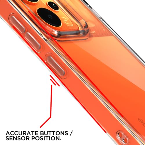 Image of Outlouders Back Cover for Realme P4 Power 5G Clear Transparent PC + TPU Bumper Case with Raised Edges for Shockproof Protection (Transparent)