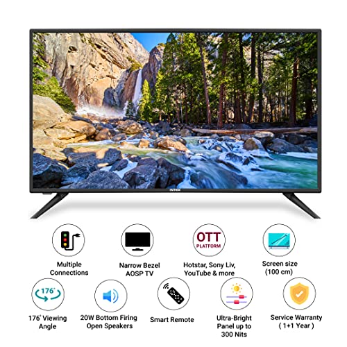 Image of Intex 98 cm (40 inches) HD Ready Smart LED TV Smart LED-SH4033 (Black)