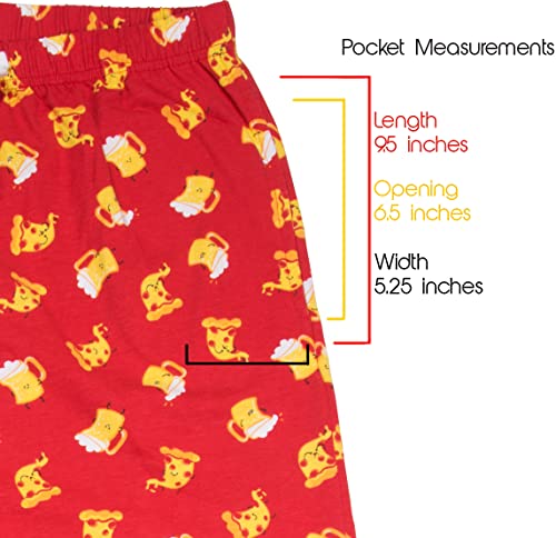 Beer and Pizza Red Unisex Lounge Pants2