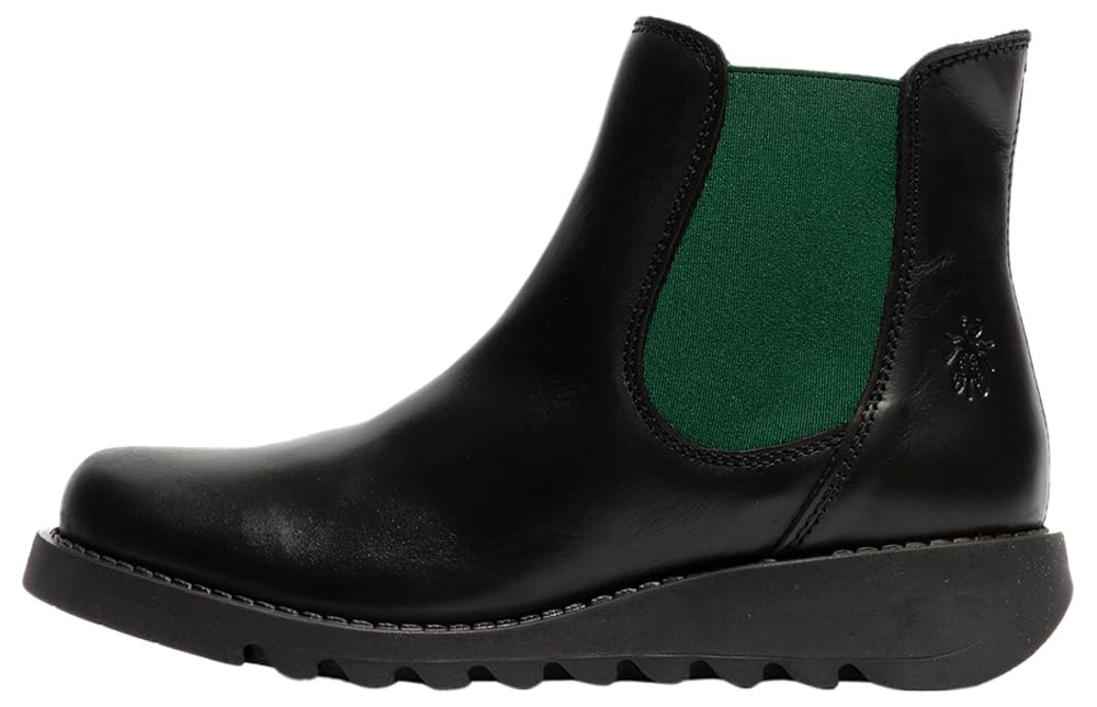 Fly London Womens Salv195fly Ankle Boot, Black Teal Elastic, 6 UK