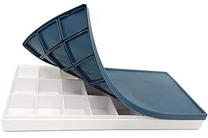 24 Well Paint Palette Plastic Paint Holder Watercolor Acrylic Paint Storage Travel...