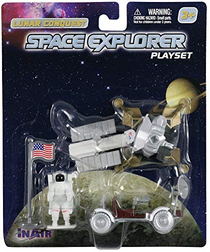 WowToyz Lunar Lander with Moon Rover (5 Piece Playset)