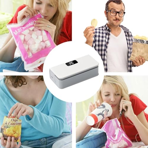 Miniatura 7 de Mini Sellador Magnético Para , Sellador De De Chips, Regulador Inteligente De Temperatura De 6 Velocidades, Para Bolsas De Almacenamiento De Alimentos Y Frescura