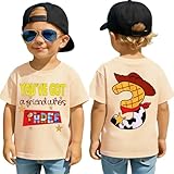 KEKEMI 3T Birthday Boy Shirt You've Got A Friend Who's Three Birthday Tshirt 3T Boy Short Sleeve Tees Tops Bday Party Outfits(Beige,3T)