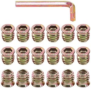 Glarks 50Stk. Gewinde-Einsatzmuttern mit Innensechskant