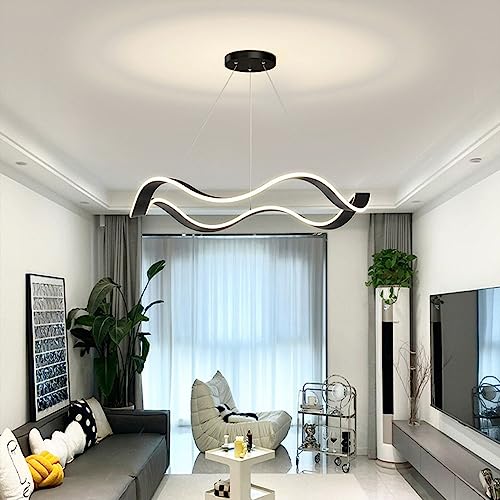 Lampe à suspension LED moderne de forme anneau en aluminium pour éclairage de cuisine
