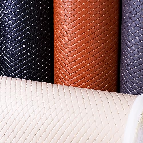 Tyg Av Konstläder Quiltad Vinyl Skum Med Baksida Säljs 140x100cm För Klädsel DIY-hantverk Huvklädsel För Bil Soffa Bilsäte Klädsel Dekorationer Diamanter(Color:6 gray)