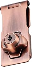 UKCOCO Cerradura de Pestillo para Puertas y Cierre Seguro sin Llave de Resistente Color Bronce Rojo para Armarios y Muebles Protección Antirrobo Duradera