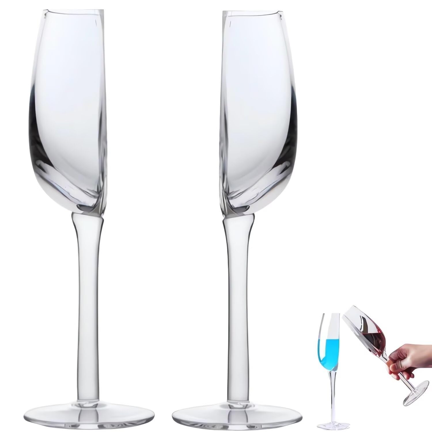 Verre à vin drôle en deux pour animer vos apéritifs et soirées entre amis