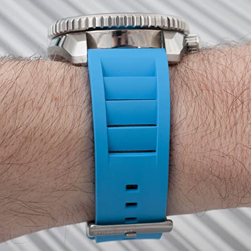 Bracelet de montre caoutchouc 20mm 22mm StrapHabit ventilé - 3