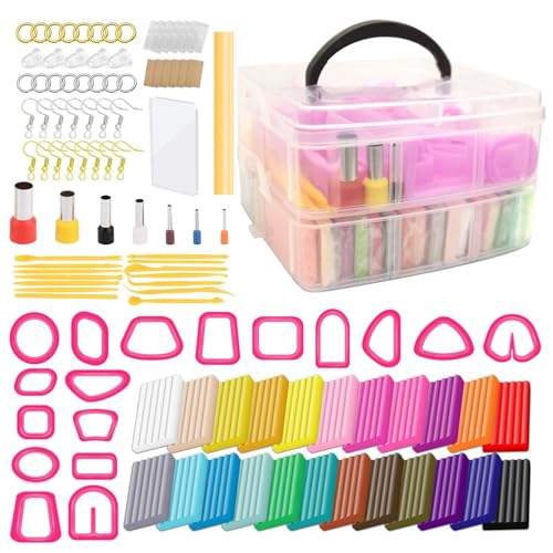 Backmasse für Kinder,Backmasse für den Ofen | Back-Ton-Set mit Modellierwerkzeugen | Im Ofen gebackenes, nicht klebendes Modellierset für die Schmuckherstellung, Heimdekoration und Kunstskulptur