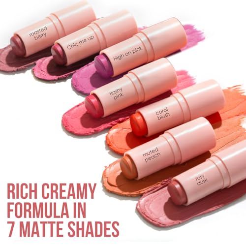 Image of Blue Heaven Kiss and Blush Lip, Cheek and Eye Tint with Avocado Oil and Mango Butter | 3 in 1 Lip and Cheek Tint Stick | Rich Smooth Formula | Easily Blendable Makeup Tint | Chic Me Up | 8.5gm
