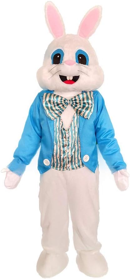 Easter Party Bunny Cartoon Costume Plush Deluxe Easter Unisex Cosplay Rabbit Mascot Costume Adult Costume
