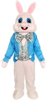 Easter Party Blue Suit Rabbit Costume Bunny Costume Mascot Costume Adult Size Fancy Dress Blue Suit