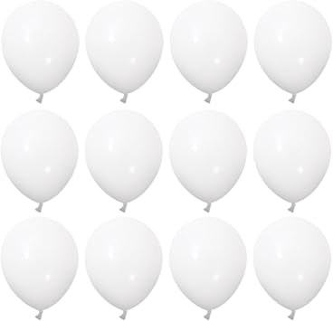12 inch White Latex Balloons, 60 pcs Thick Balloons for Party Decorations (12inch White)