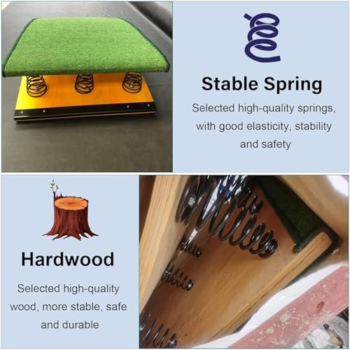 Heavy Duty Spring Board per l'allenamento di voltatura della ginnastica, 60x120cm superficie antiscivolo, 6 molle d'acciaio, piattaforma di legno durevole per gli atleti della scuola domestica