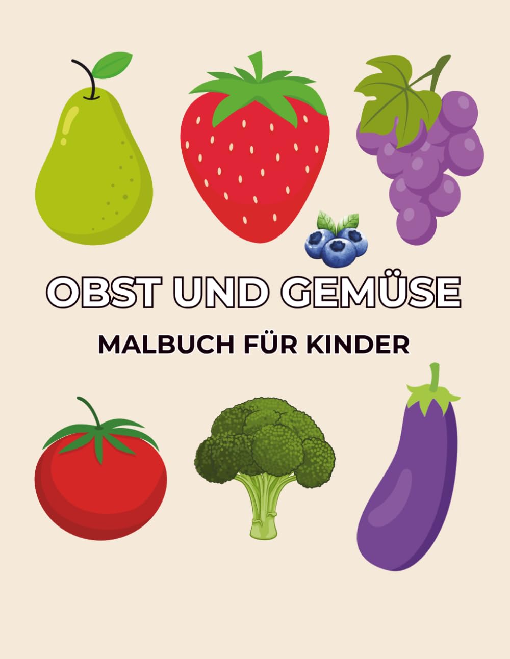 Obst und Gemüse Malbuch für Kinder