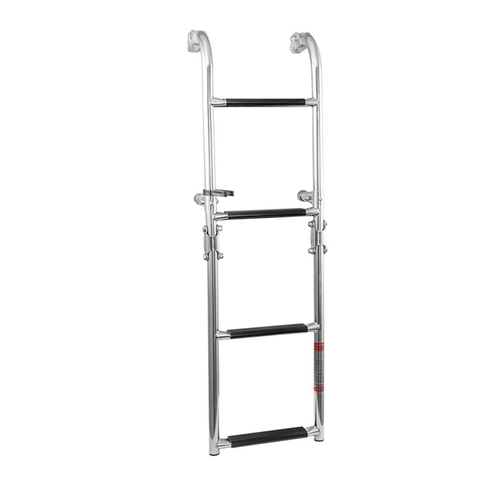 Scaletta For Barca Pieghevole In Acciaio Inox Sicura E Antiscivolo | Scaletta Marina Portatile Con Montaggio A Poppa, Pontone A 4 Gradini, 2+2 Gradini