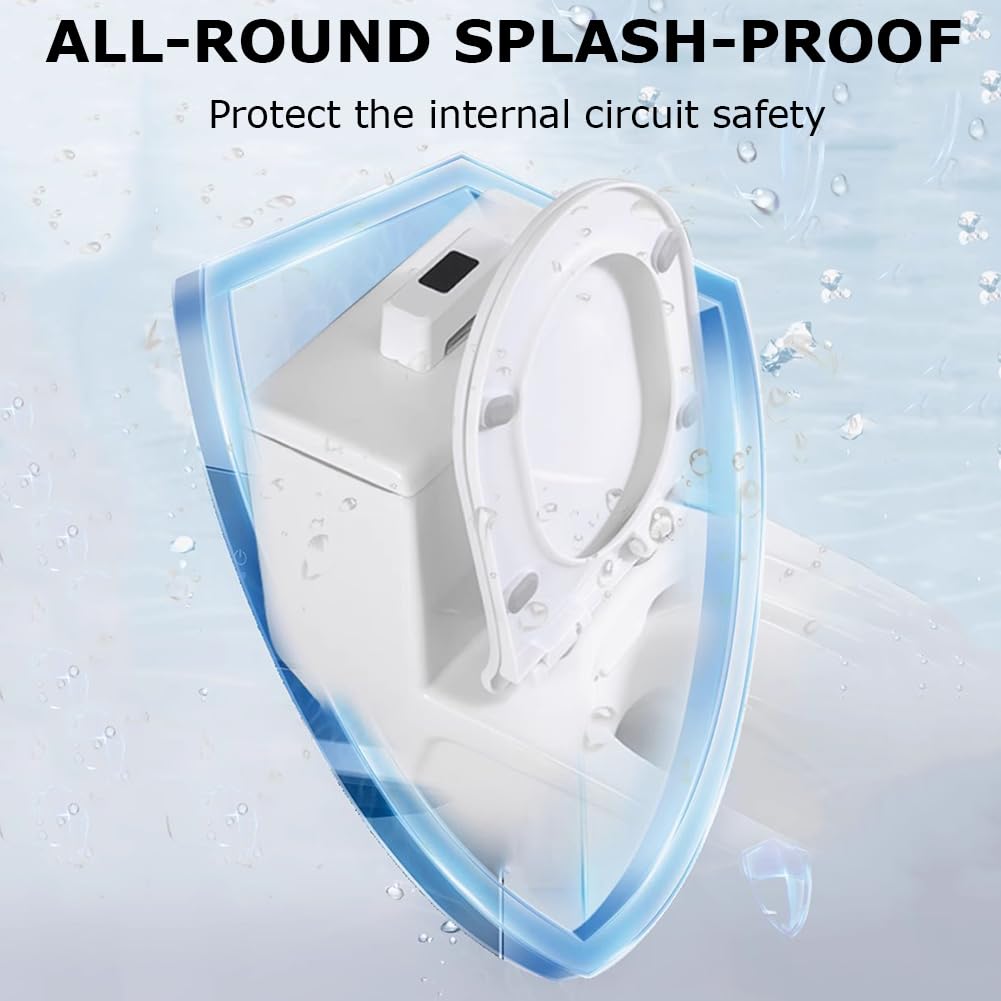 Sensor De Descarga De Inodoro Sin Toque Automático Flusher De Inodoro, Sensor Automático De Infrarrojo Externo Flusher De Inodoro, No Contacta El Kit De Descarga,Azul