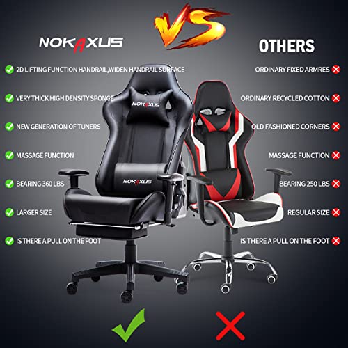 NOKAXUS Gaming Chair, Large Size Ergonomic High Back Racing