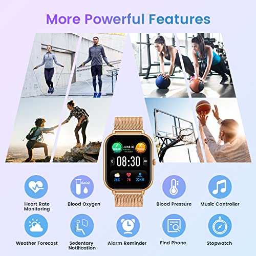 Orologio Smartwatch Fitness Donna Uomo: Smart Watch con Chiamate Bluetooth Risposta Vivavoce 1.83 Schermo 100+ Modalità Sport Frequenza Cardiaca da Polso Activity Tracker Contapassi per Android iOS