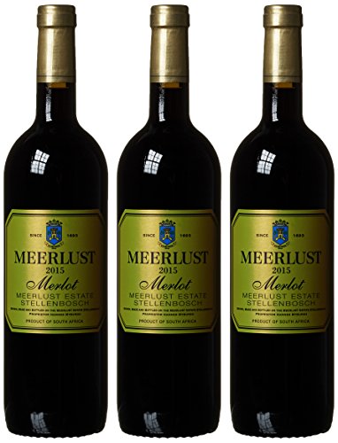 Preisvergleich Produktbild Meerlust Wine Estate Merlot 2014 / 2015 trocken (3 x 0.75 l)