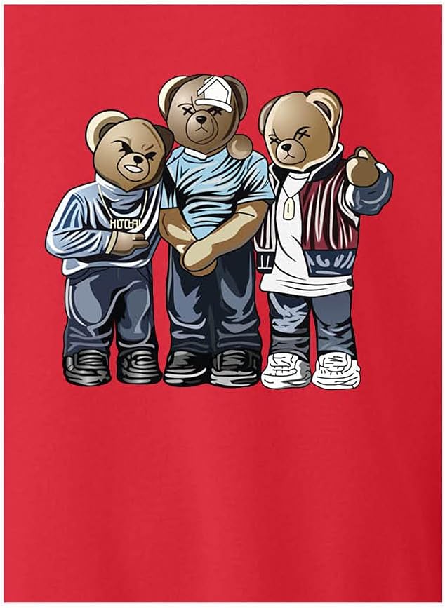 Allntrends Adult Hoodie Bears Funny Graphic Hooded Cool Novelty Casual Sweatshirt