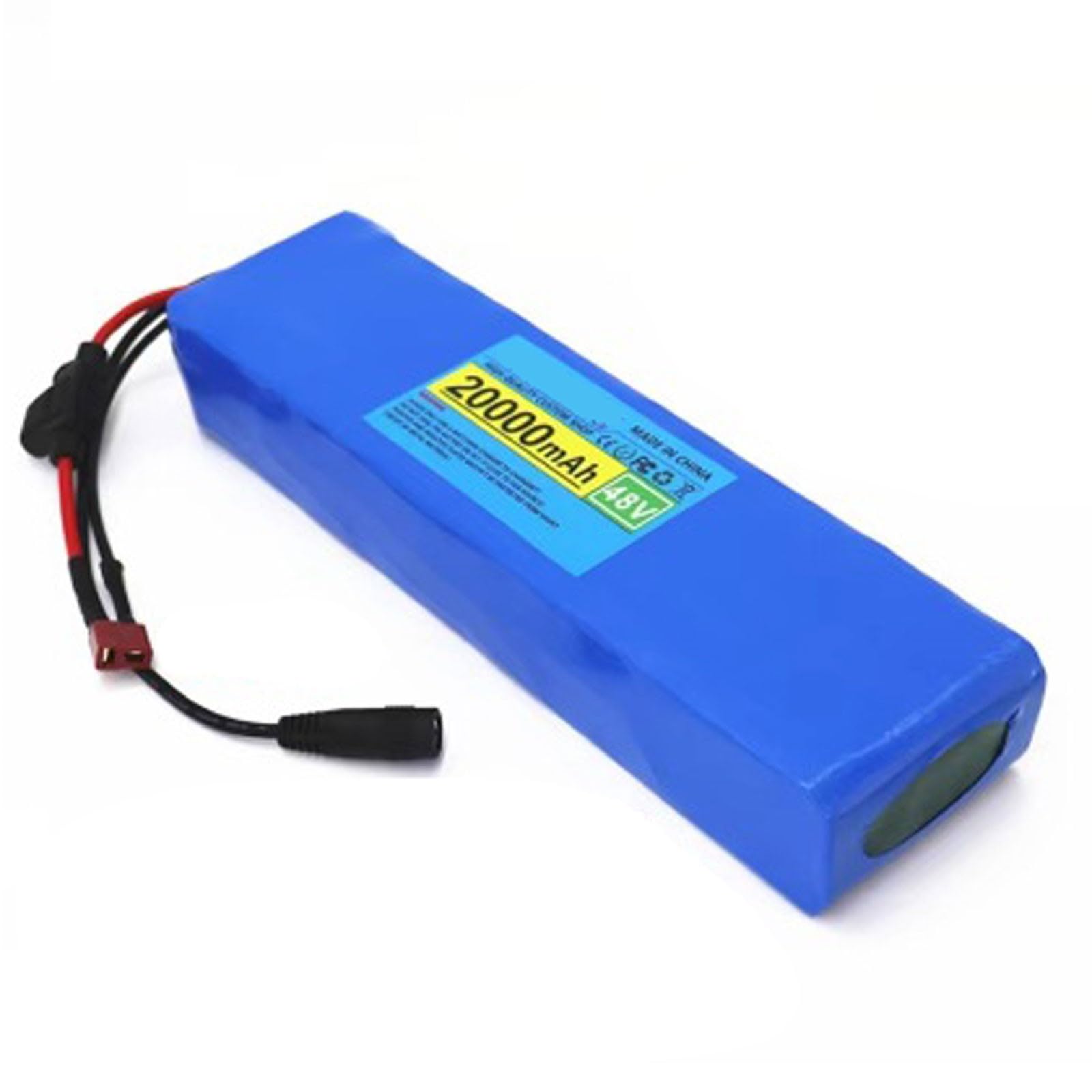 Batería Bicicleta Eléctrica 48V 20Ah Ebike Batería PVC Impermeable 13S2P Batería De Alta Potencia con Cargador Y BMS para 50W-350W Motores Eléctrica Scooter 48V 20Ah,XT60+SM