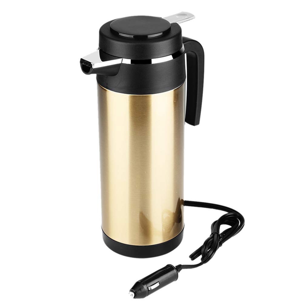 1200 Ml Acero Inoxidable Eléctrico Hervidor De Coches 12V Encendedor De Cigarrillos Calentador Calentado Taza De Agua Caldera De Agua Calentamiento Taza De Bebida Taza BOT