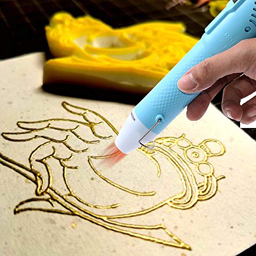 Mofa Heat Gun,Mini Hot Air Gun Tools Shrink Pen With Stand For Diy Embossing And Drying Paint Multi-Purpose Electric Heating Nozzle 150W 110V (Blue) #TOP4