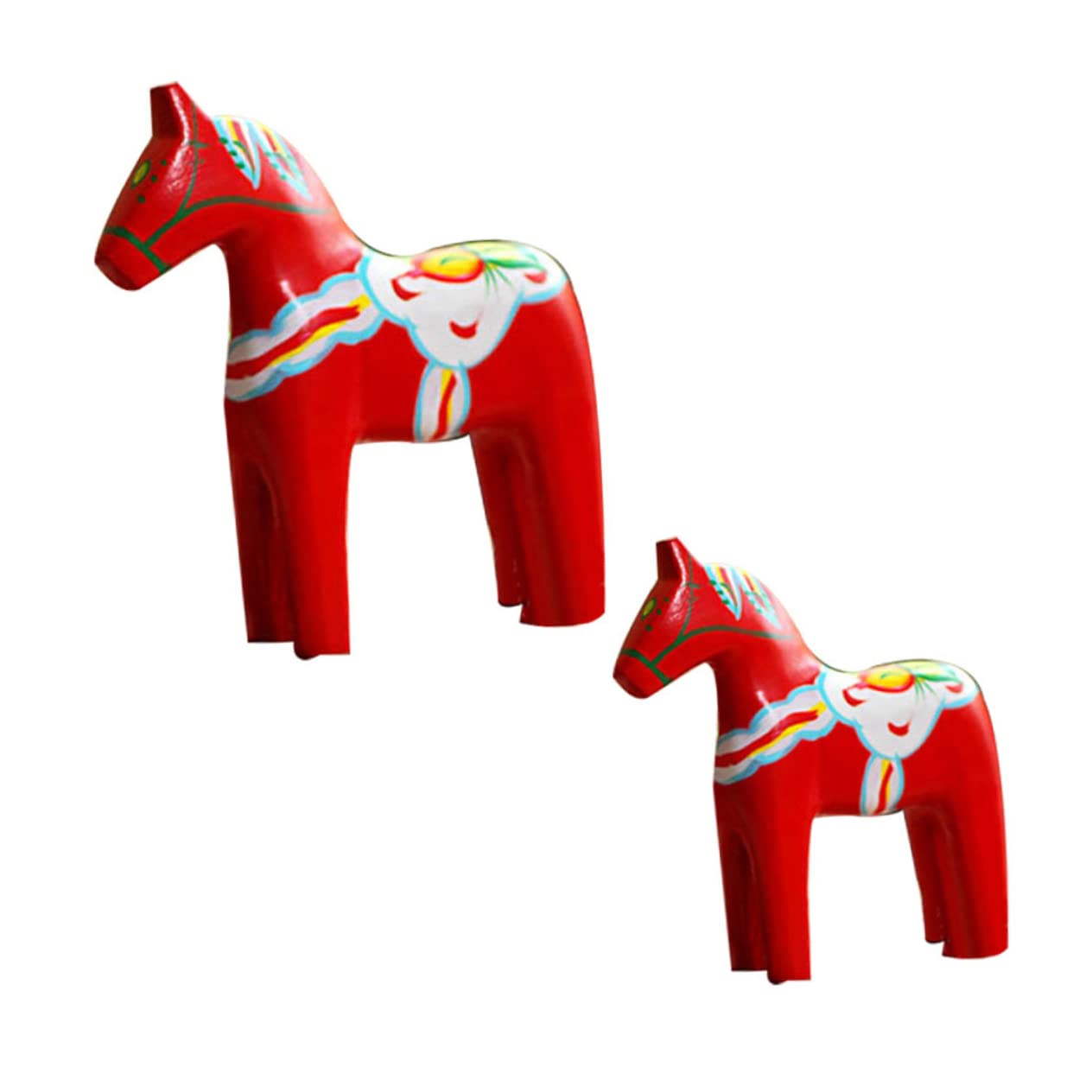 Adorno de caballo de madera PRETYZOOM artesanía pintada de alta calidad estética