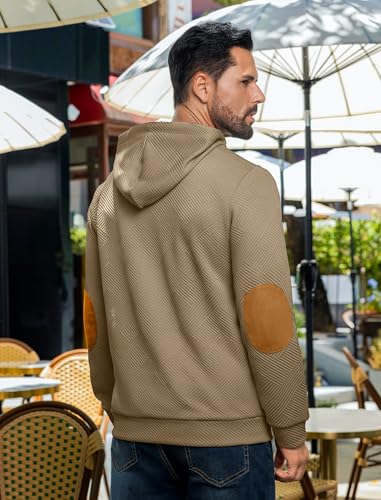 Vssjavun Mens Hooded Sweatshirt Casual Long Sleeve Drawstring Hoodie Pullover Sweatshirts
