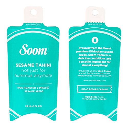 Soom Foods Pure Ground Sesame Tahini Squeeze Packs, 1.1oz each (12 Pack)