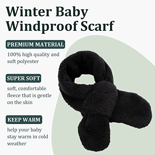 Image of JANGANNSA Fleece Kids Scarf - Warm Winter & Autumn Neck Warmer for Boys & Girls 1-6Y