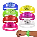 Pulsera luminosa genérica | Juego de Activación Vocal Accesorios de Seguridad – Pulseras LED, para niños y niñas, hogar, actividades en interiores y exteriores, camping, escuela,